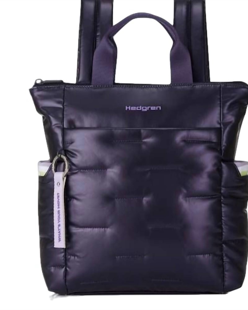 Front of a size O/S Comfy Backpack in Deep Blue in Deep Blue by Hedgren. | dia_product_style_image_id:328991